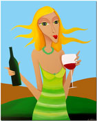 ROTWEIN&nbsp;von Anil Kohli - Acryl auf Leinwand 80x100cm